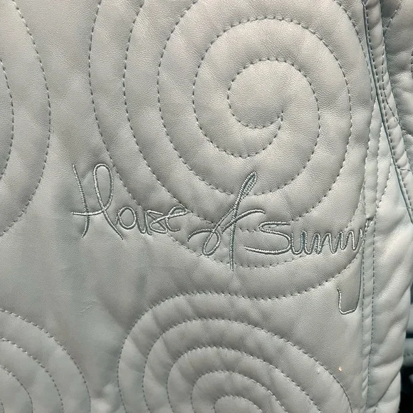 House of Sunny Cosmo (Forever & Ever) oversized Overcoat Quilted Faux Le… - Picture 8 of 12